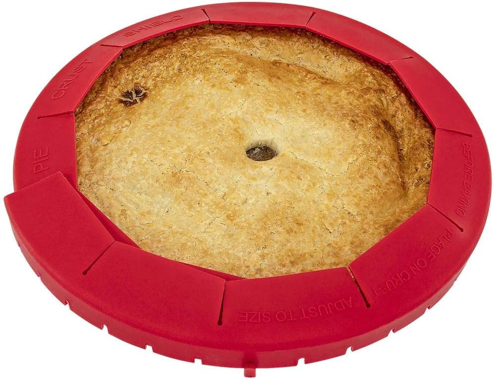 Pie Crust Shield Adjustable Reusable Silicone Baking Tool – Prevents Burnt Edges, Set of 3 for Perfect Pies
