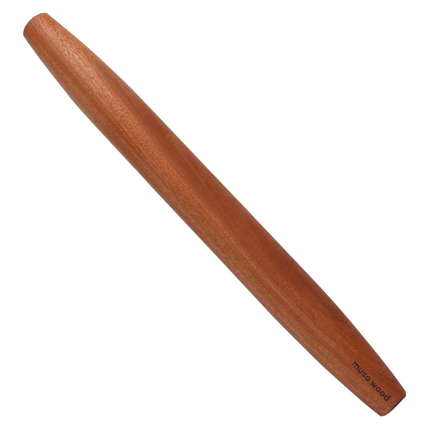 Muso Wood Sapele Wooden French Rolling Pin for Baking, Tapered Roller for Fondant, Pie Crust, Cookie, Pastry (French 15-3/4inch)