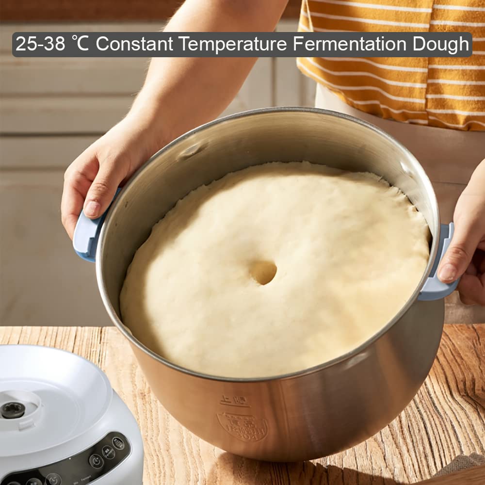 Joydeem Electric Dough Maker with Ferment Function, Microcomputer Timing, Face-up Touch Panel, 6.6Qt, 304 Stainless Steel, JD-HMJ7L