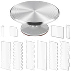 12 Inch Round Aluminum Revolving Cake Decorating Stand,Cake Turntable, Rotating Cake Stand,for Cake,Pastries and Cake Decorations