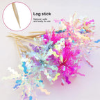 10 Pcs Happy Birthday Cake Toppers Foil Firework Cupcake Toppers Sparkle Tinsel Drink Stirrers Flowers Cake Decoration Cocktail Food Fruit Toothpick for Cake Decoration Party Supplies