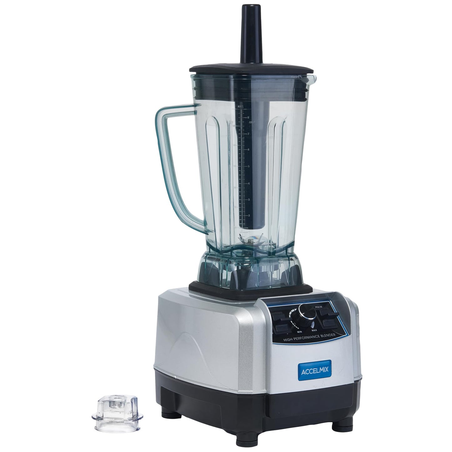 Winco XLB-1000 68 oz. Commercial Electric Accelmix 2 HP Blender - 120V, 1450 W, Gray