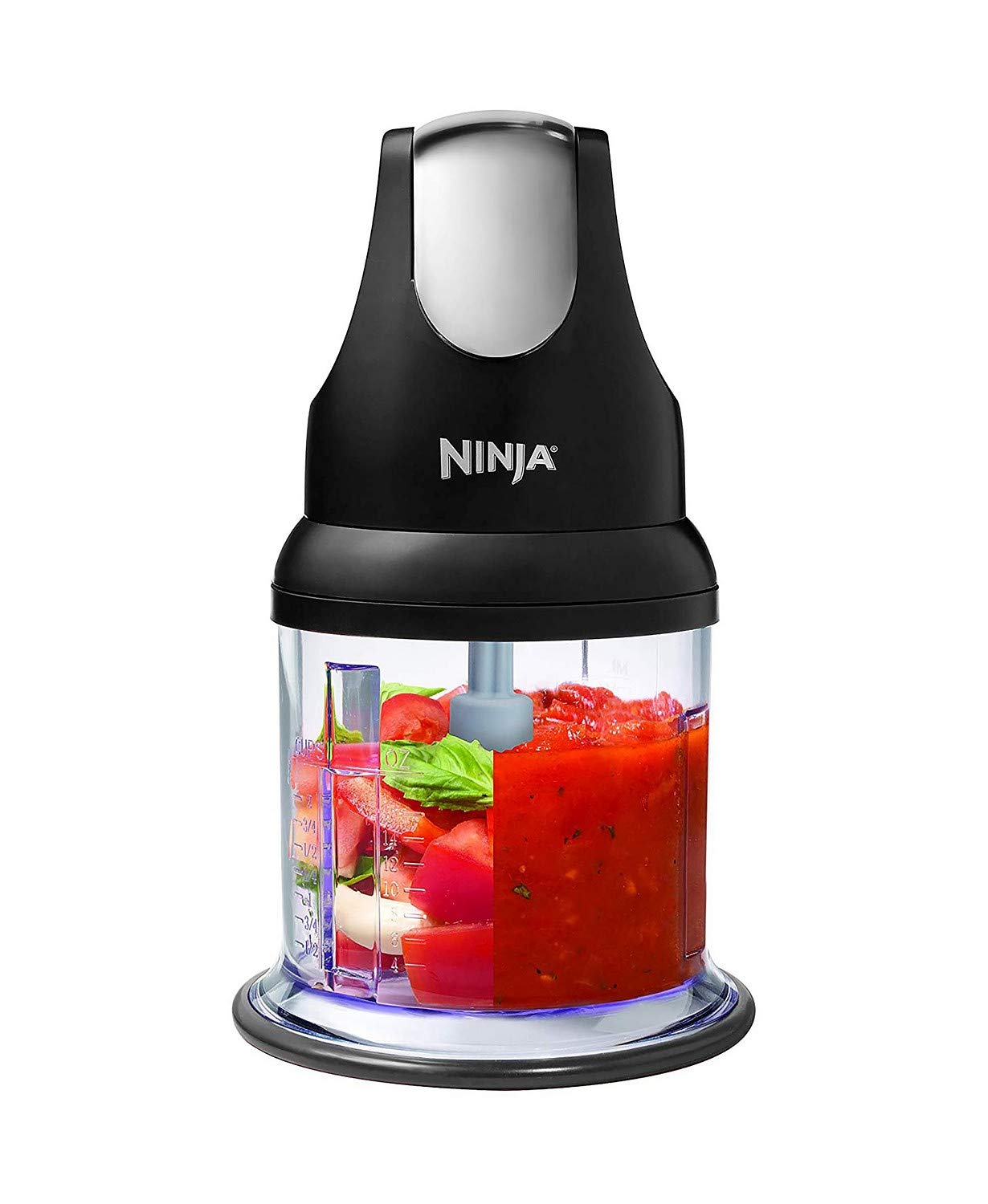 Ninja Food Chopper Express Chop with 200-Watt, 16-Ounce Bowl for Mincing, Chopping, Grinding, Blending and Meal Prep (NJ110GR)