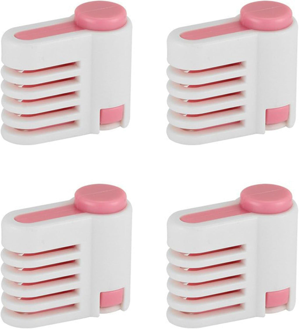 4PCS DIY Cake Slicer, Stratification Auxiliary, Bread Slice, Toast Cut, Adjustable 5 Layers Leveler Slicer, Kitchen Fixator Tool (Pink)