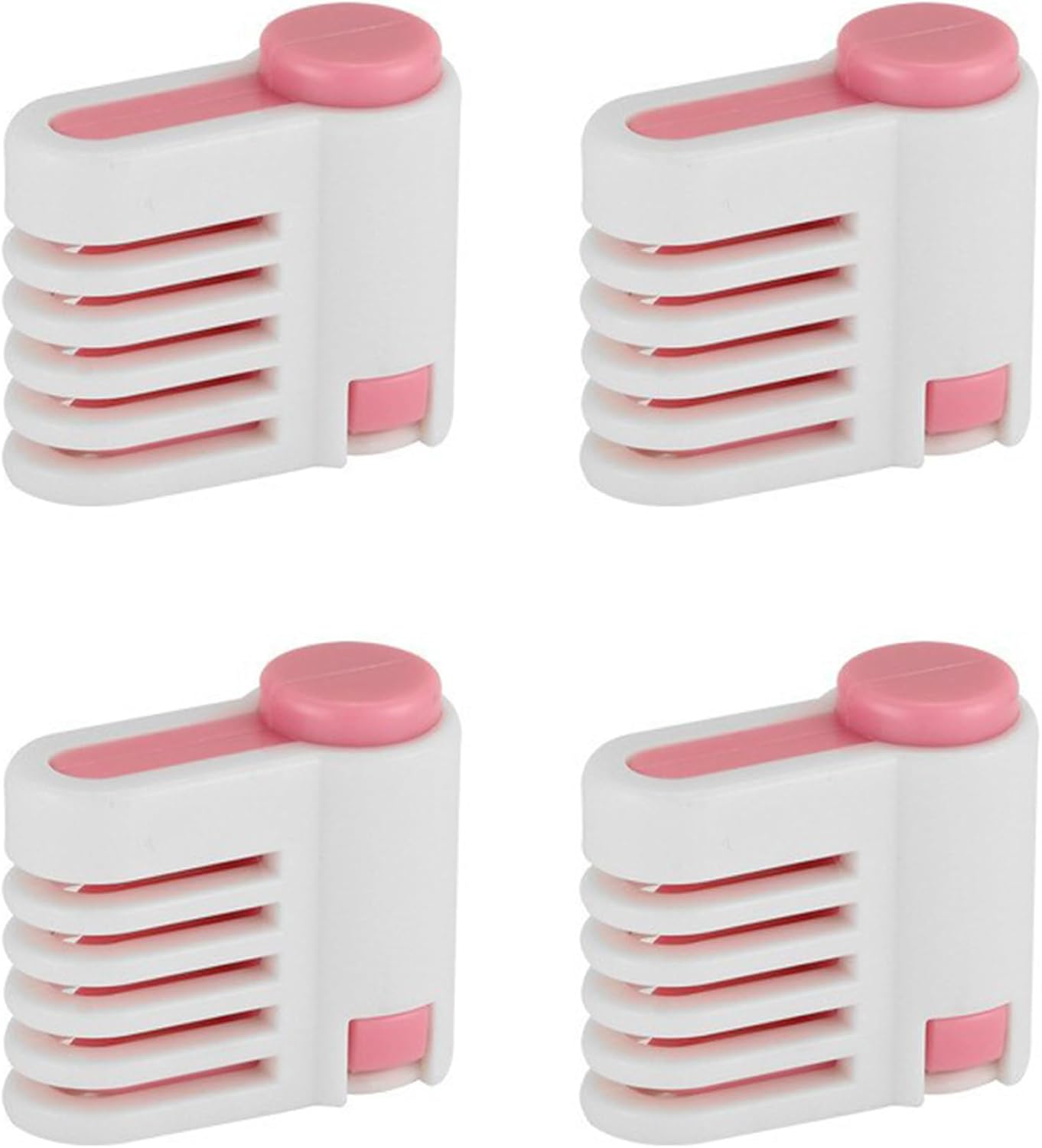4PCS DIY Cake Slicer, Stratification Auxiliary, Bread Slice, Toast Cut, Adjustable 5 Layers Leveler Slicer, Kitchen Fixator Tool (Pink)