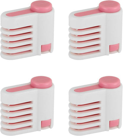 4PCS DIY Cake Slicer, Stratification Auxiliary, Bread Slice, Toast Cut, Adjustable 5 Layers Leveler Slicer, Kitchen Fixator Tool (Pink)