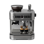 PHILIPS Barista Brew Semi Automatic Espresso Machine - Single & Double Espresso + Americano Button, 250g Bean Container + Grinder, Intuitive Guidance, Calibrated Tamping, Metal Silver (PSA3218/01)