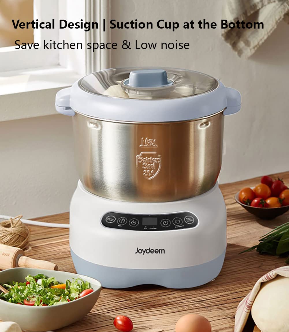 Joydeem Electric Dough Maker with Ferment Function, Microcomputer Timing, Face-up Touch Panel, 6.6Qt, 304 Stainless Steel, JD-HMJ7L