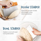 RORECAY Bread Banneton Proofing Basket Set, 9 Inch Round & 10 Inch Oval Cane Sourdough Baskets with Dough Whisk Bread Lame Dough Scraper Bowl Scraper Silicone Brush Sourdough Bread Baking Supplies
