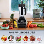 JURGEN BM-2000 Heavy Duty Blender komercyjny z 68-uncjowym pojemnikiem bez BPA, regulacją prędkości, ostrzami ze stali nierdzewnej do koktajli, soków, zup, kruszenia lodu