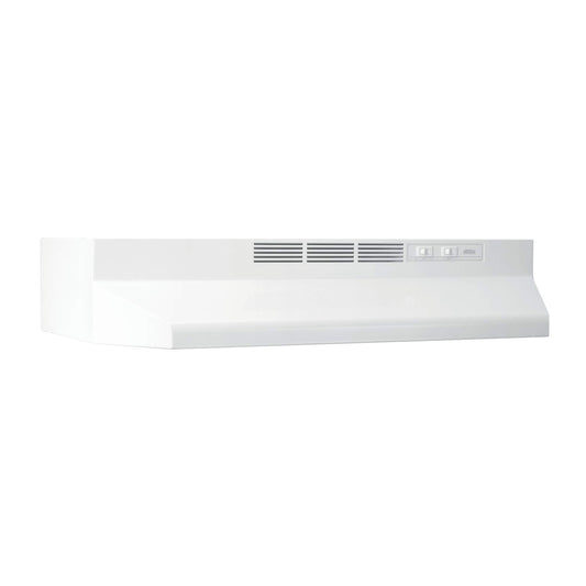 Broan-NuTone 413001 Non-Ducted Ductless Range Hood with Lights Exhaust Fan for Under Cabinet, 30-Inch, White