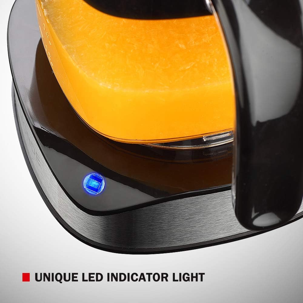 Luukmonde Electric Citrus Juicer 1.2L Large Volume, Orange Juicer with Powerful Motor and LED Working Lamp, Electric Lemon Squeezer for Orange Lemon Lime Grapefruit, Black