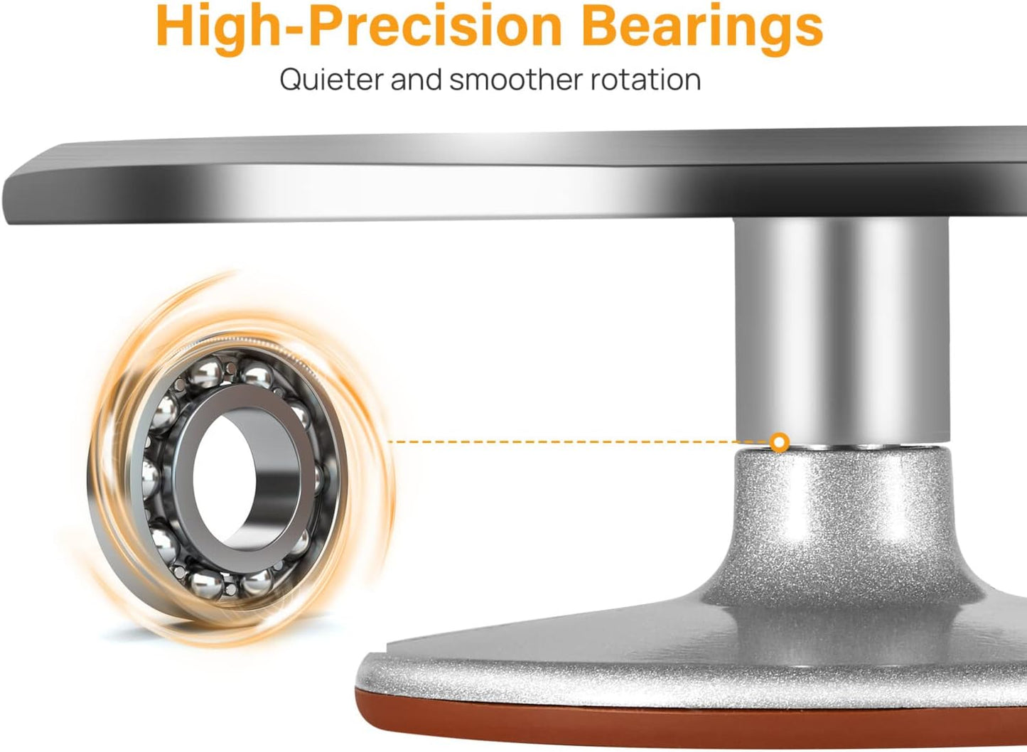 Kootek Aluminium Cake Turntable, 12 Inch Rotating Cake Stand, 35 pcs Cake Decorating Kit Supplies with 24 Numbered Icing Piping Tips, 2 Frosting Spatula, Pastry Bags and Other Baking Tools