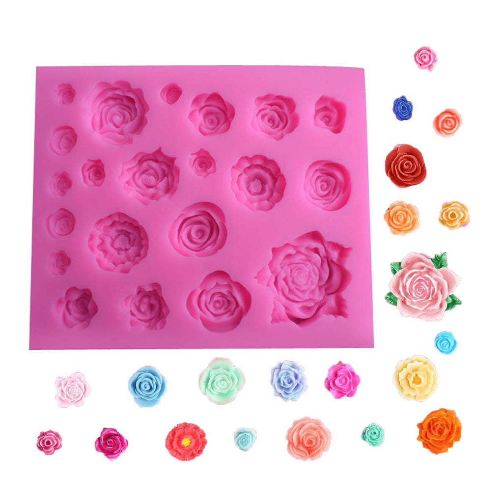 OBTANIM Silicone Number 0-9 3D Embossed Fondant Chocolate Mold with Stick Hole for Birthday Cake Decorating DIY Baking