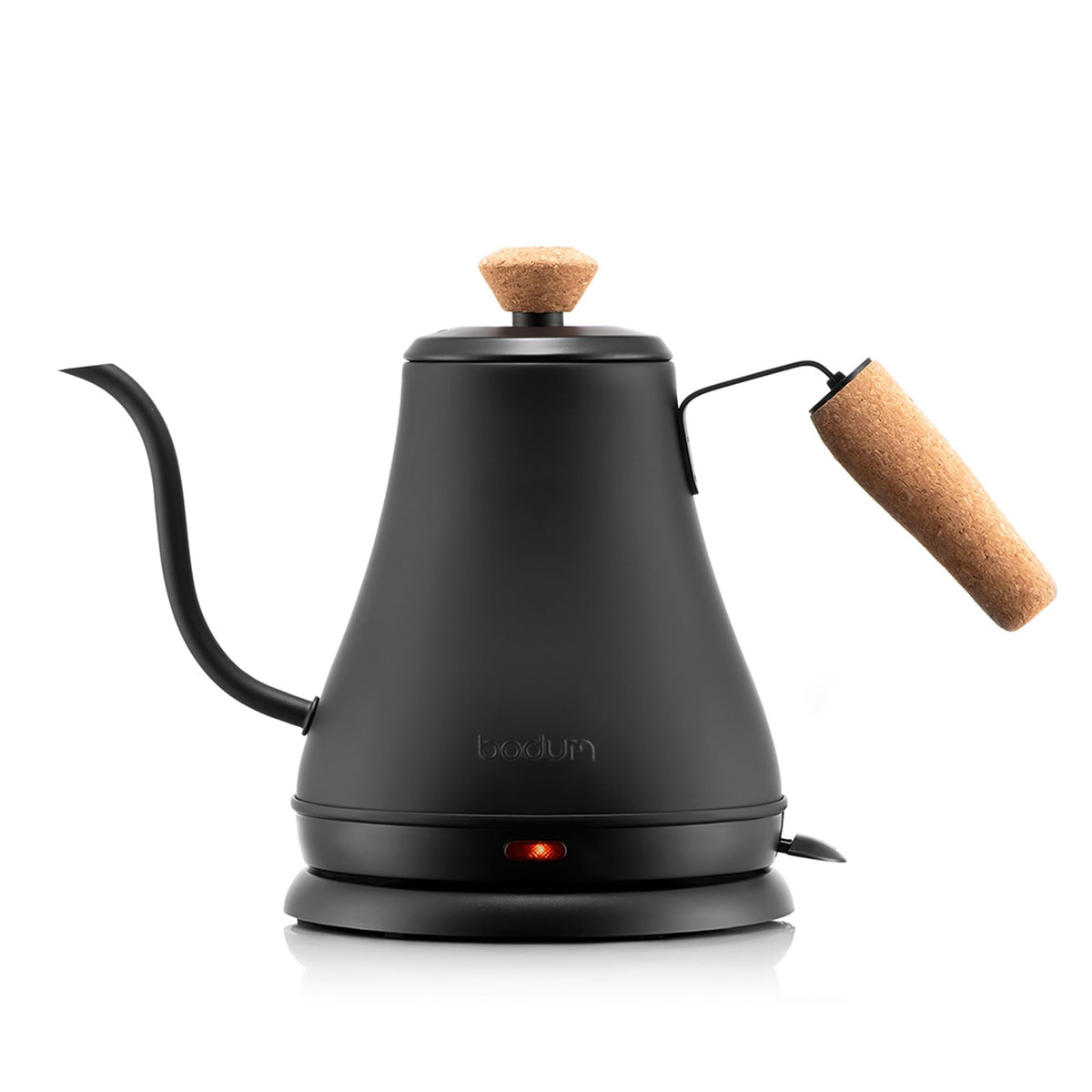 Bodum 27oz Bistro Gooseneck Elektryczny Czajnik Wodny, Zalewanie Kawy i Herbaty, Stal Nierdzewna, Matowa Czerń