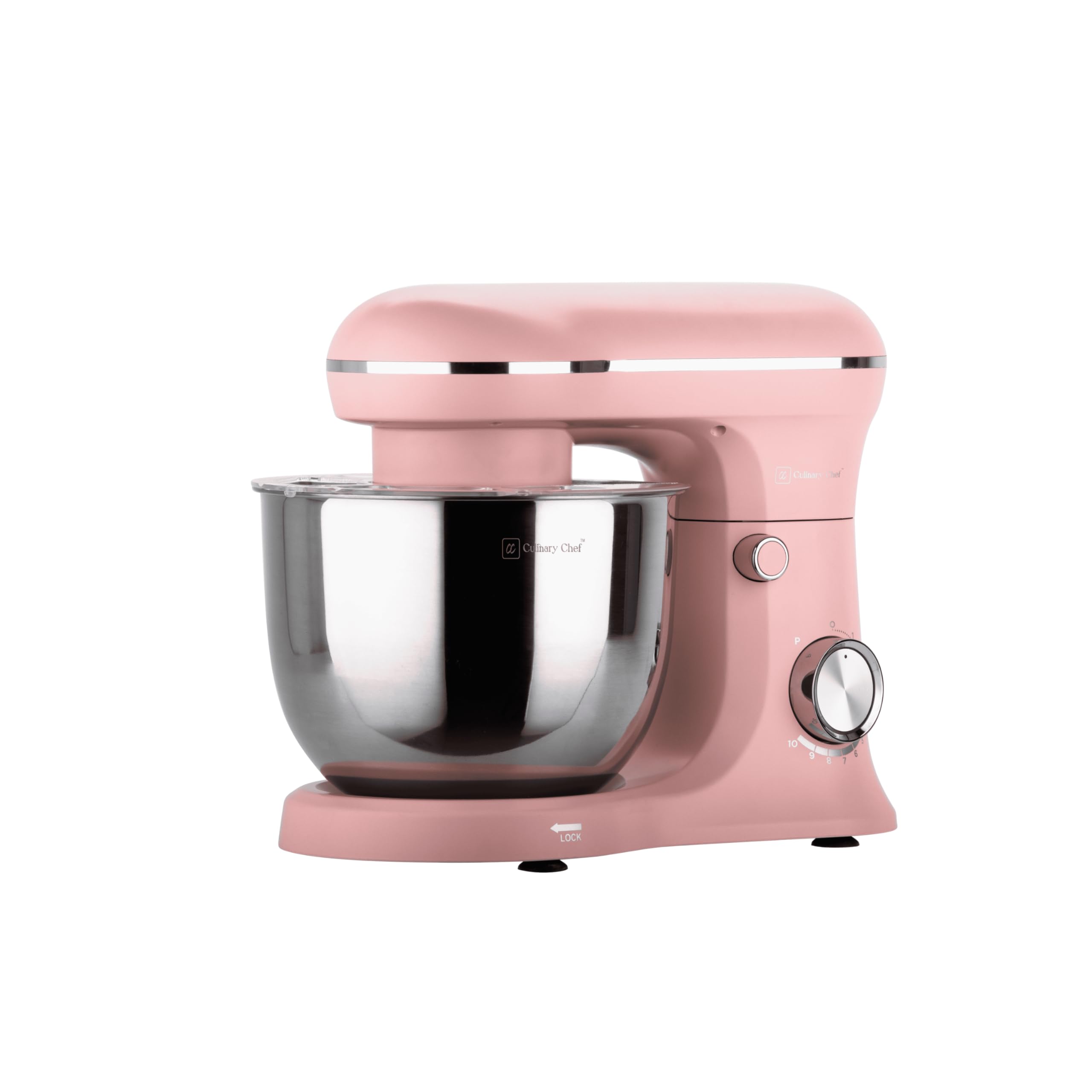 CULINARY CHEF CSTM020PINK ESTM020-PINK 4.5L Retro Stand Mixer (Pink), 4.75 Quart