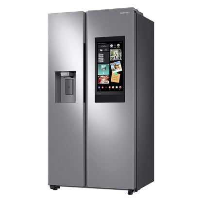 SAMSUNG 21.5 Cu Ft Side By Side Counter Depth Smart Refrigerator w/ 21.5” Touch Screen Family Hub, In-Door Ice Maker, Energy Star Certified, RF22t5561SR/AA, Fingerprint Resistant Stainless Steel