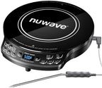Портативна індукційна плита Nuwave Diamond із зондом, удосконалена настільна конфорка, 91 температурний режим від 10°C до 260°C, ударостійке керамічне скло 30 см і нагрівальна спіраль 16,5 см, ідеально підходить для кемпінгу, невеликих квартир, подорожей