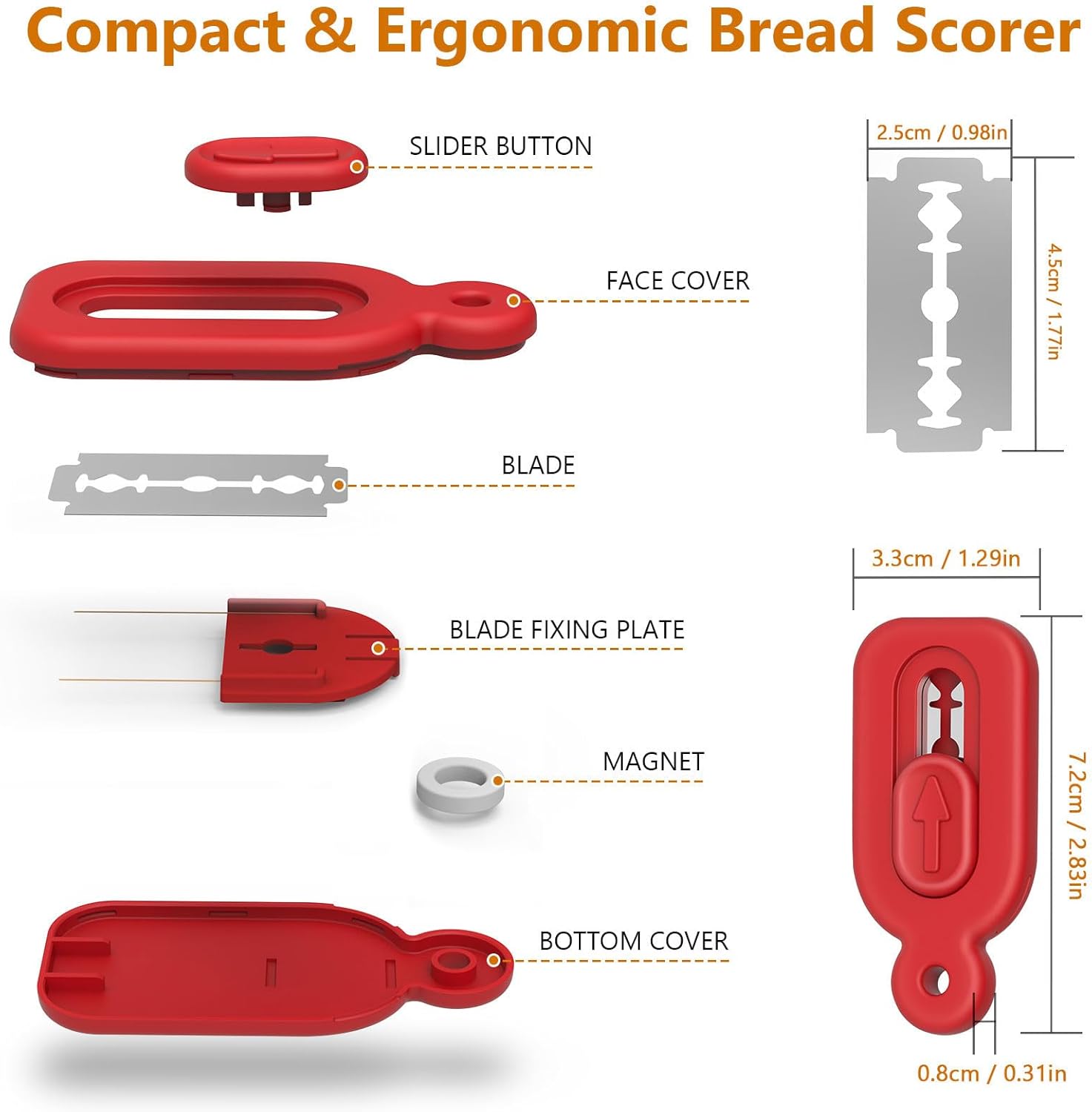 Bread Lame Dough Scoring Tool,2pcs Sourdough Bread Scorer Bread Making Cutter Blade with 10pcs Blades for Homemade Bread Baking Making Tools Supplies (1pcs Black)