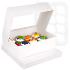 VGOODALL 12 Count Cupcake Boxes, 6PCS Cupcake Container with Window Boxes Holding 72 Pastry Box for Birthday Holiday Party Bakery Supplies 13.2"x9.8"x4"
