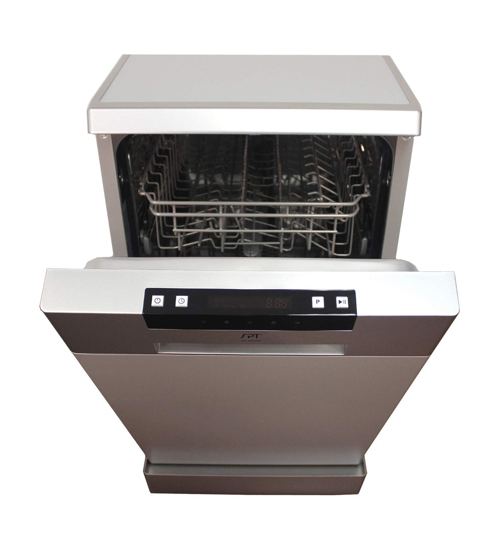SPT SD-9263SS 18″ Wide Portable Stainless Steel Dishwasher with ENERGY STAR, 6 Wash Programs, 8 Place Settings and Stainless Steel Tub