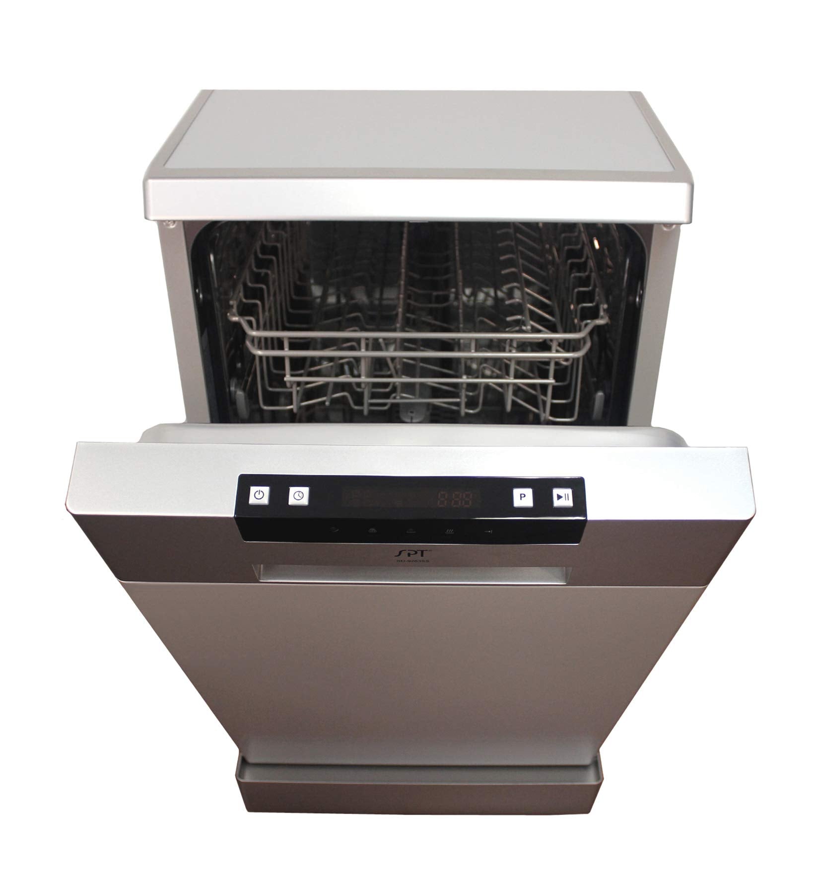SPT SD-9263SS 18″ Wide Portable Stainless Steel Dishwasher with ENERGY STAR, 6 Wash Programs, 8 Place Settings and Stainless Steel Tub