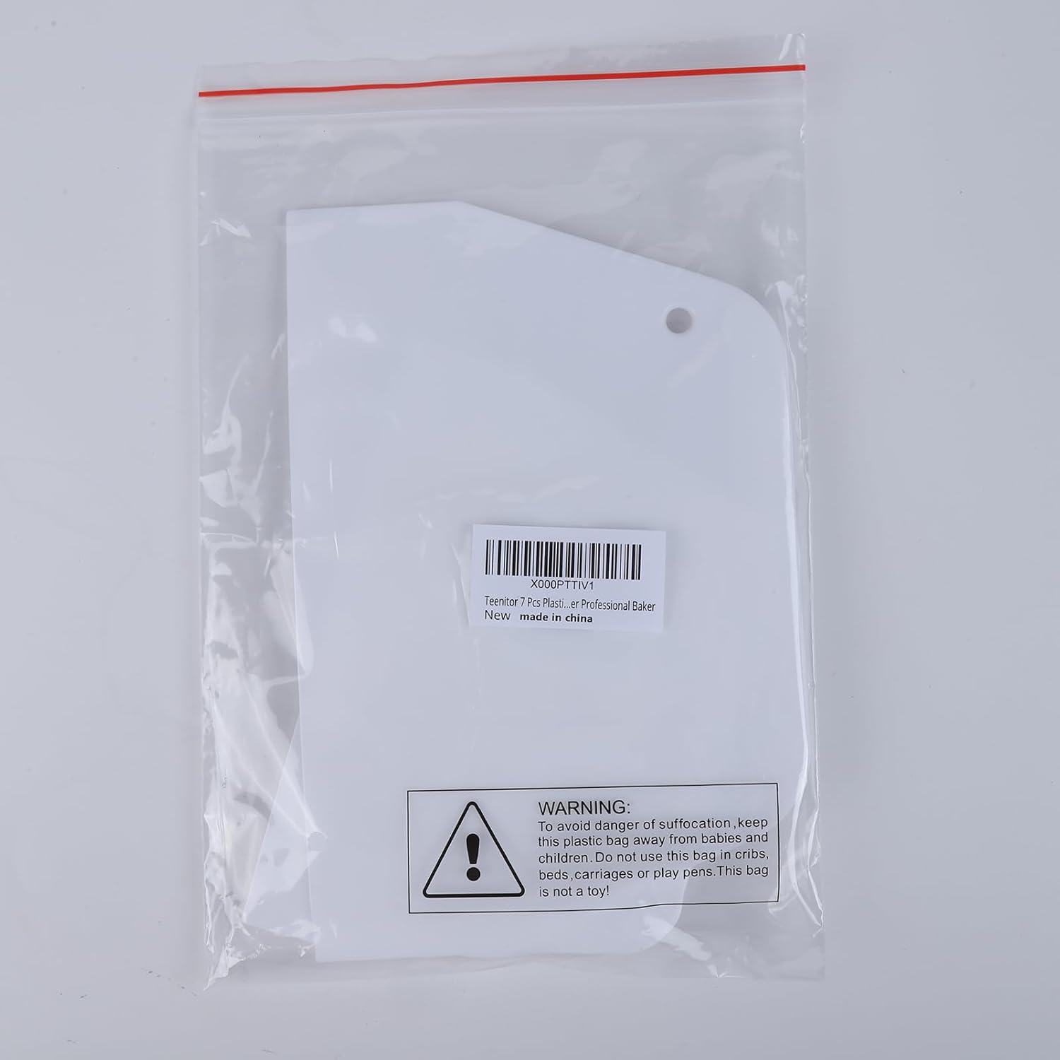 Teenitor Cake Scraper Cake Smoother, 7 Pcs Dough Scraper Bowl Scraper Cake Cutter Cake Spatula Bench Scraper Kitchen Plastic Scraper Tool Cake Decorating Kit