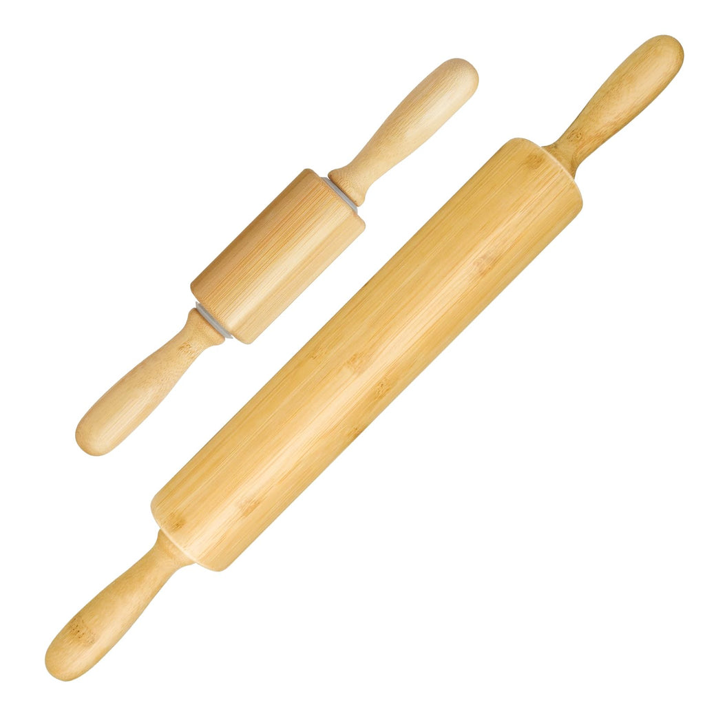 17.5 inch Wooden Rolling Pin for Baking - Long Dough Roller for All Baking Needs