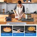 Panana Portable Induction Cooktop Hot Plate Countertop Burner 1800W, 10 Temp Levels, Timer, Auto-Shut-Off, Touch Panel, LED Display, Auto Pot Detection, Child Safety Lock (LED Display - Silver)