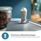 PHILIPS Barista Brew Semi Automatic Espresso Machine - Single & Double Espresso + Americano Button, 250g Bean Container + Grinder, Intuitive Guidance, Calibrated Tamping, Metal Silver (PSA3218/01)
