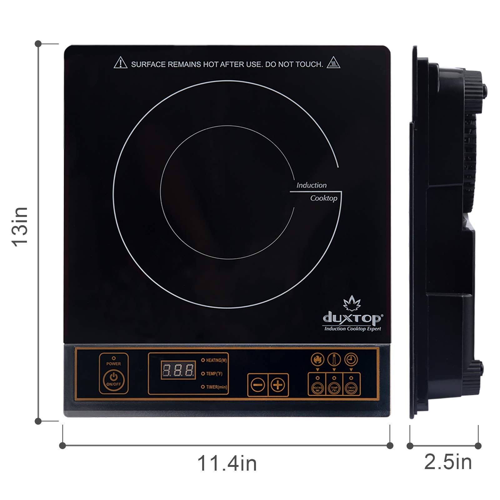 Duxtop 1800W Portable Induction Cooktop Countertop Burner, Gold 8100MC/BT-180G3
