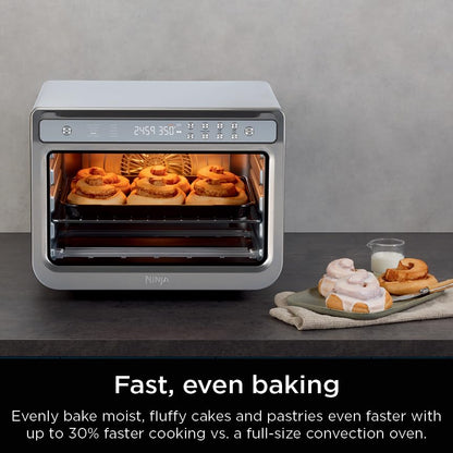 Ninja Prestige Smart XL 10-in-1 Air Fry Digital Countertop Convection Toaster Oven with Air Fry, Air Roast, Broil, Bake, Whole Roast, Pizza, Toast, Bagel, & Reheat, 1800 Watts, Stainless Steel, DT501