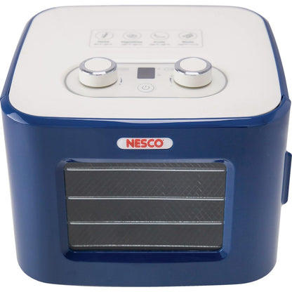 NESCO FD-41B Snackmaster Jr Food Dehydrator for Beef Jerky, Fruit, Herbs, and Snacks, 4 Trays, Blue