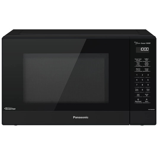 Panasonic NN-SN65KB Microwave Oven with Inverter Technology 1200W, 1.2 cu.ft. Small Genius Sensor One-Touch Cooking, Popcorn Button, Turbo Defrost-NN-SN65KB (Black)