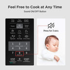 Comfee EM720CPL-PMB Countertop Microwave Oven with Sound On/Off, ECO Mode and Easy One-Touch Buttons, 0.7 Cu Ft, Black