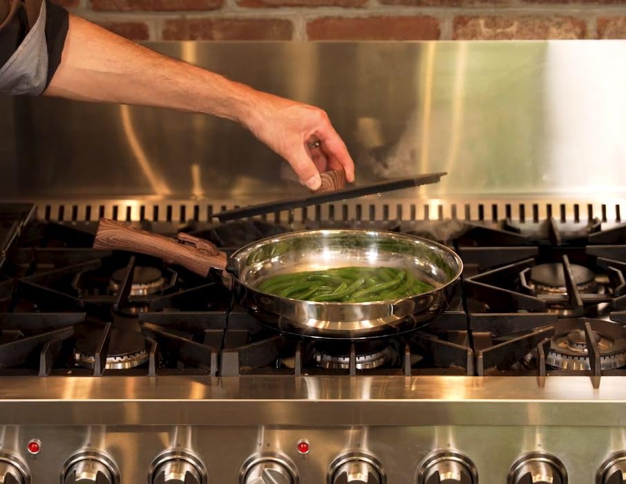Набір розумних сковорідок Ergo Chef Pro Series з 8 предметів, знімні ручки, компактні для кухонь, будинків на колесах та кемпінгу. Сумісний з електричними, газовими та індукційними плитами, сковорідками з нержавіючої сталі та керамікою, без PTFE та PFOA.