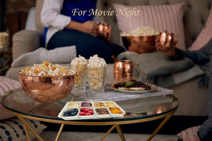 Divided Clear Snackle Box Container, Serving Tray with Lid & Handle, Charcuterie Board Container Storage Organizer for Fruit, Candy, Veggie, Nuts & Snacks, Perfect for Party, Travel, & Picnic