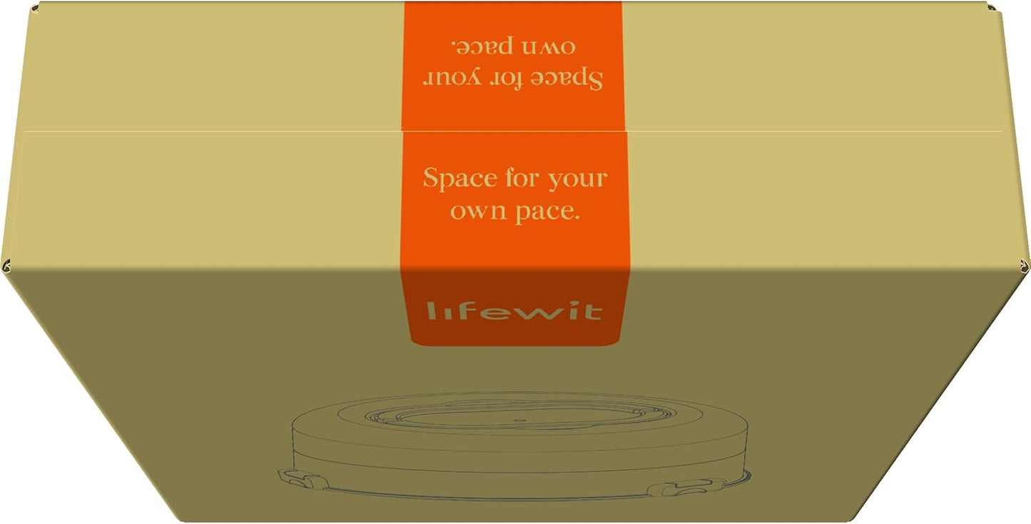 Lifewit Cake Carrier with Lid and Handle, Two Sided Cupcake Carrier Holder for 10” Cake or 9 Standard-Sized Cupcakes, Plastic Round Cake Transport Storage Container Stand for Pies and Cookies, White