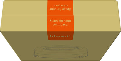 Lifewit Cake Carrier with Lid and Handle, Two Sided Cupcake Carrier Holder for 10” Cake or 9 Standard-Sized Cupcakes, Plastic Round Cake Transport Storage Container Stand for Pies and Cookies, White