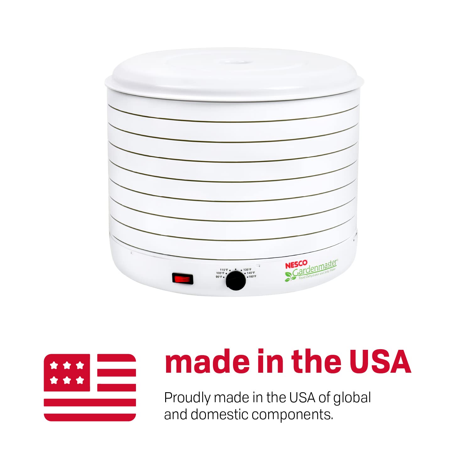 Сушарка для харчових продуктів NESCO Gardenmaster Pro, 8 лотків, біла