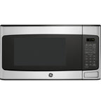 GE Countertop Microwave Oven, Compact 1.1 Cubic Ft., 950-watt Capacity, 6 Auto Cooking Settings, Child-Lock Technology, Kitchen Essentials for the Countertop, Dorm Room or Apartment, Stainless Steel