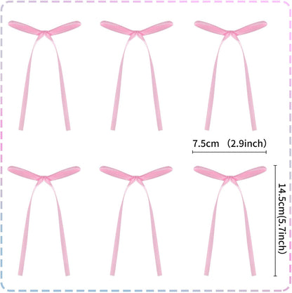 20 Pack Bow Cupcake Toppers Birthday Bowknot Ribbons Coquette Pink Bow High Footed Cup Balloon Wall Party Decorations Bridal Cake Dessert Picks Baby Girl Boy Wedding Party Supplies pink1