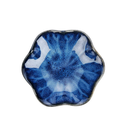 Lotus Leaf Shape Ring Holder Dish, Small Key Bowl, Ceramic Trinket Tray Jewelry Dish Organizing Necklace Earrings for Mom Friend Sister, White. All Jewelries Are NOT Included.