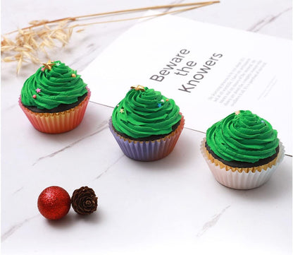 qiqee Cupcake Liners Cupcake Cups 300-Count Food Grade Gradient Design Cupcake Papers Baking Cups Cupcake Wrappers