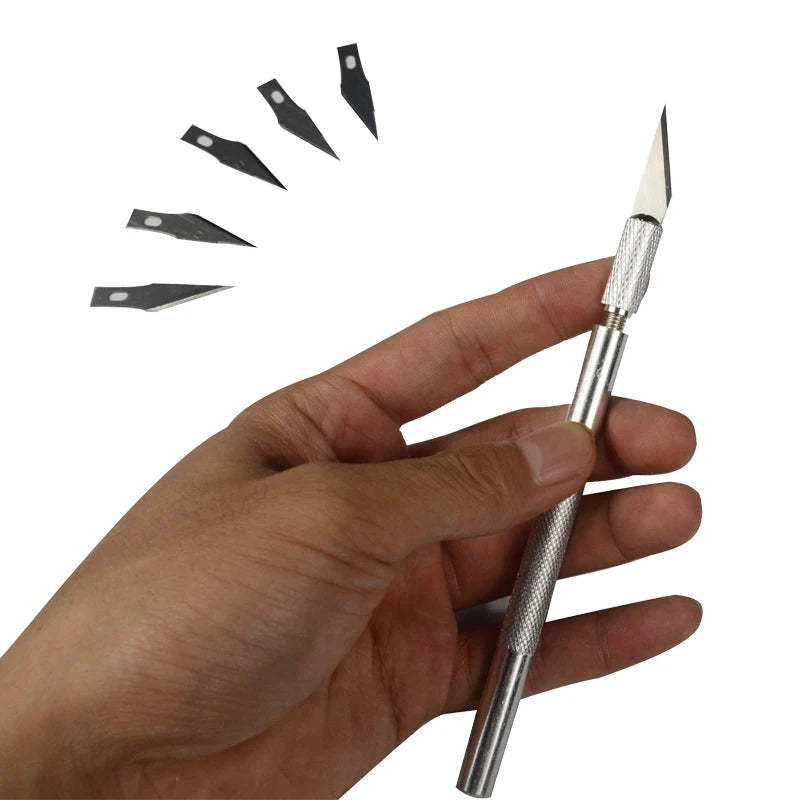 6 Blades Wood Carving Tools Fruit Food Craft Sculpture Engraving Knife Scalpel DIY Cutting Tool PCB Repair - Walfos® Kitchenware