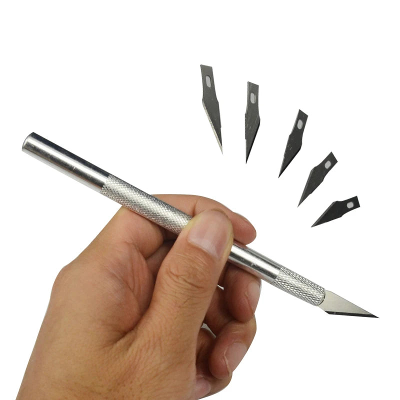 6 Blades Wood Carving Tools Fruit Food Craft Sculpture Engraving Knife Scalpel DIY Cutting Tool PCB Repair - Walfos® Kitchenware