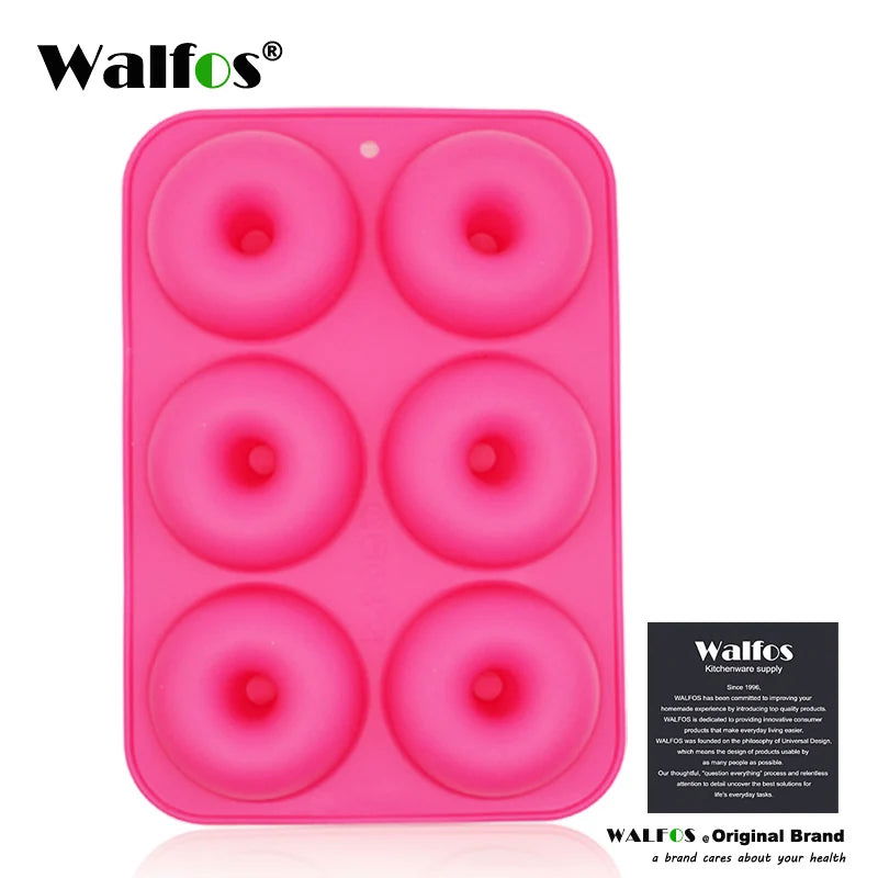 6 Holes Donuts Mold of Silicone Round Shape Donuts Mold Baking Jelly Fondant Mold Chocolate Cake Decorating Cooking Tool Pastry - Walfos® Kitchenware
