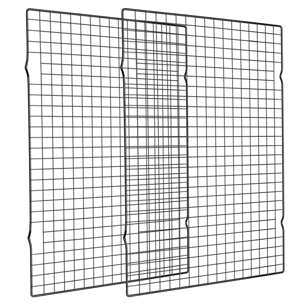 Cooling Rack for Baking 2-Pack, 16x10 Inches Baking Rack, Thick Wire Cookie Rack for Cooking, Roasting, Grilling, Drying, Oven Safe, Fits Half Sheet Pan, Silver