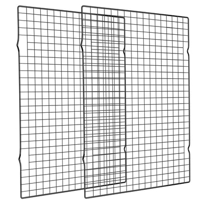 Cooling Rack for Baking 2-Pack, 16x10 Inches Baking Rack, Thick Wire Cookie Rack for Cooking, Roasting, Grilling, Drying, Oven Safe, Fits Half Sheet Pan, Silver