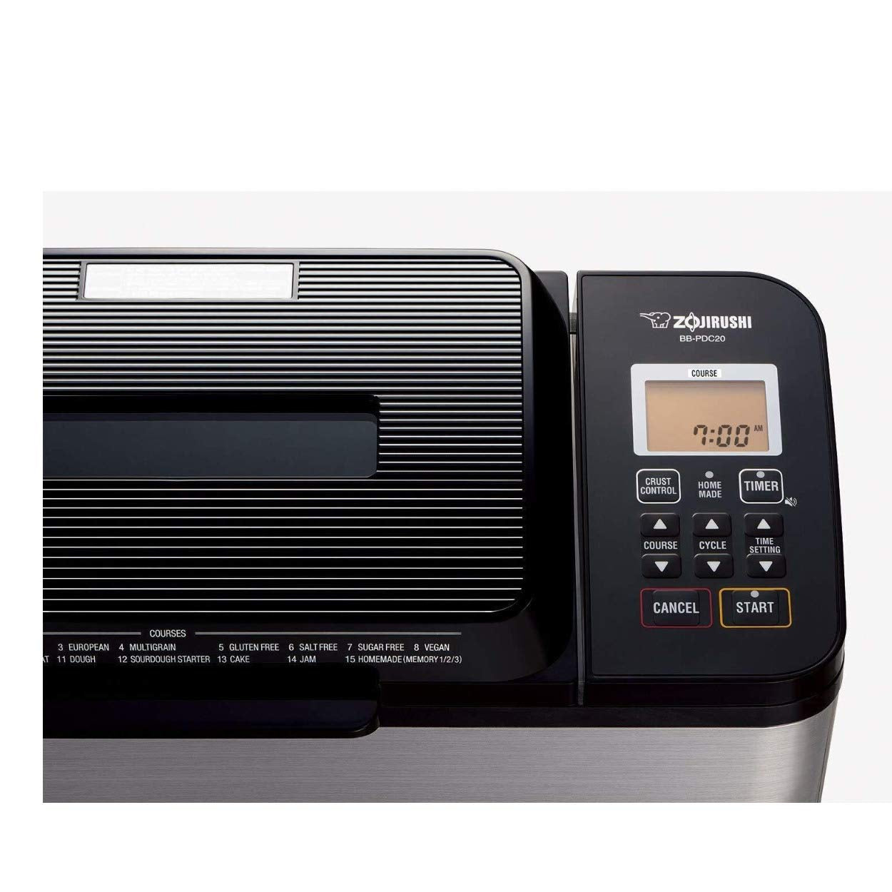 Zojirushi BB-PDC20BA Home Bakery Virtuoso Plus Breadmaker, 2 lb. loaf of bread